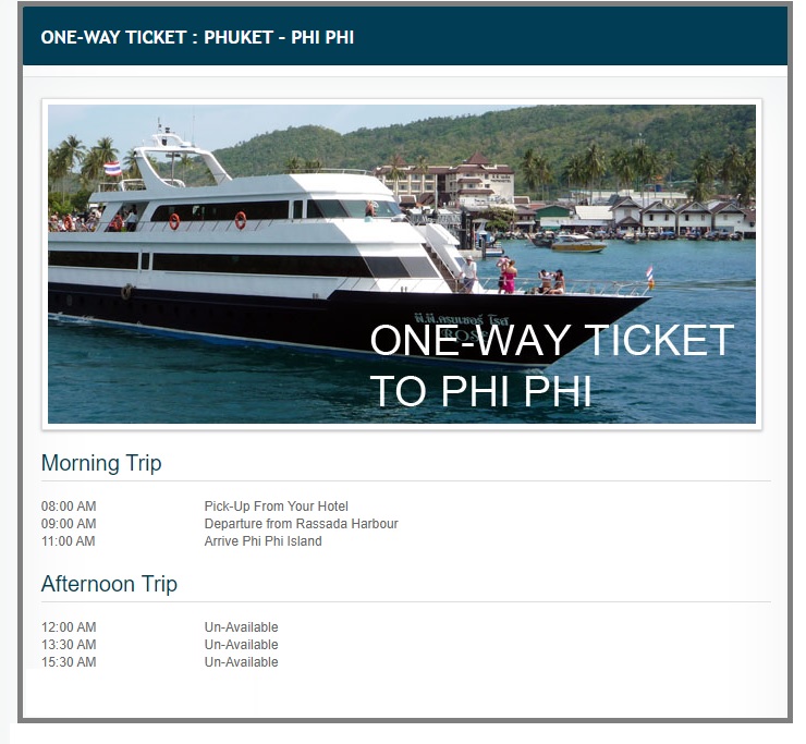 Phuket To Phi Phi Island