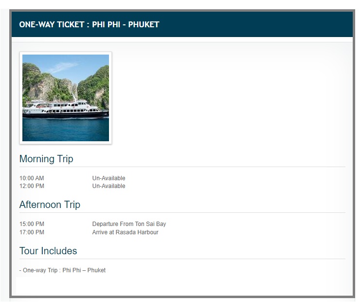 Phi Phi Island To Phuket