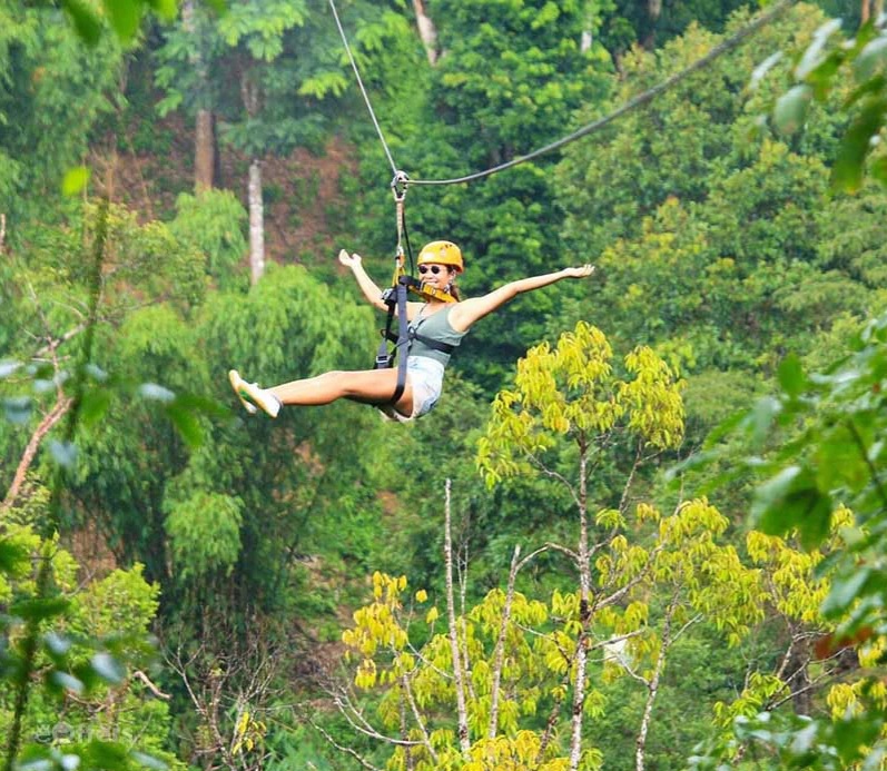 Program : A - Zipline Cable 5 Stations + Big Buddha View Point + Chalong Temple Visit + Photo with Elephant + Cashew Nut Factory + Honey Farm + Coffee Break & Souvenir Shop + SIC Hotel Transfer image